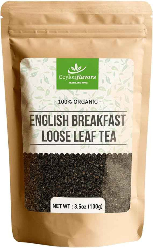 Organic Ceylon English Breakfast Tea | Loose Leaf 100g |