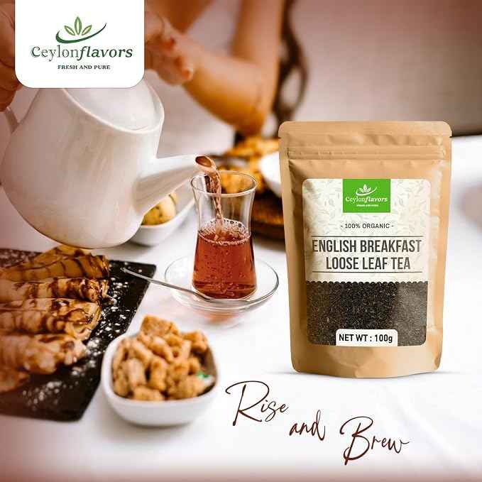 Organic Ceylon English Breakfast Tea | Loose Leaf 100g |