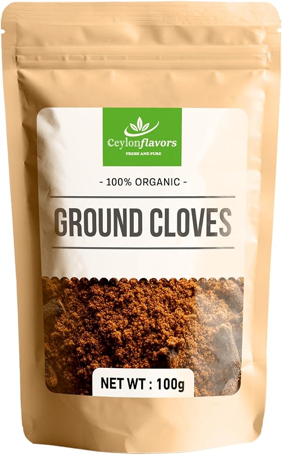 Organic Ground Cloves from Sri Lanka – 100g Certified Organic Premium Cloves Powder